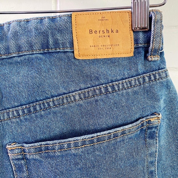 Bershka Roll-up High Rise Denim Shorts - Picture 4 of 9